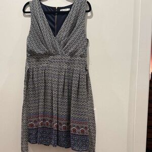 Patterned Sleeveless Dress